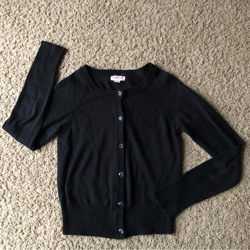 Cat and Jack solid black cardigan